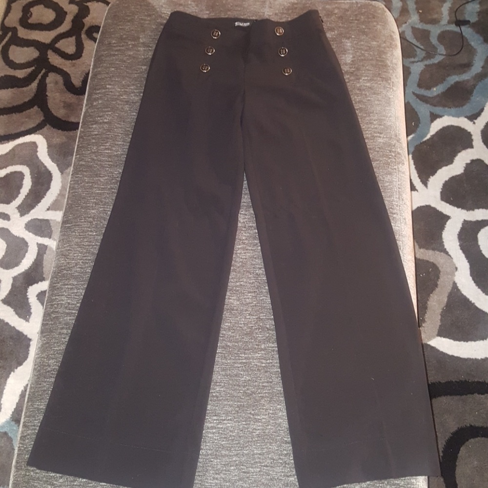 Black wide leg dress pants